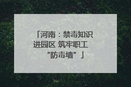河南：禁毒知识进园区 筑牢职工“防毒墙”