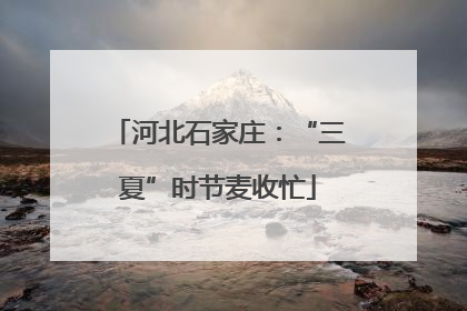 河北石家庄：“三夏”时节麦收忙