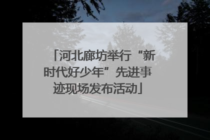 河北廊坊举行“新时代好少年”先进事迹现场发布活动