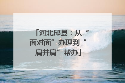 河北邱县：从“面对面”办理到“肩并肩”帮办