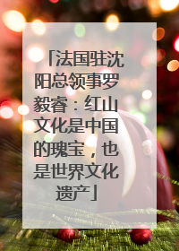 法国驻沈阳总领事罗毅睿：红山文化是中国的瑰宝，也是世界文化遗产