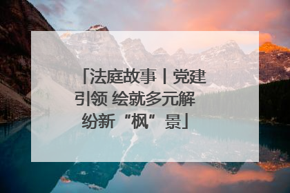 法庭故事丨党建引领 绘就多元解纷新“枫”景