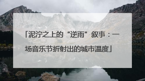 泥泞之上的“逆雨”叙事：一场音乐节折射出的城市温度