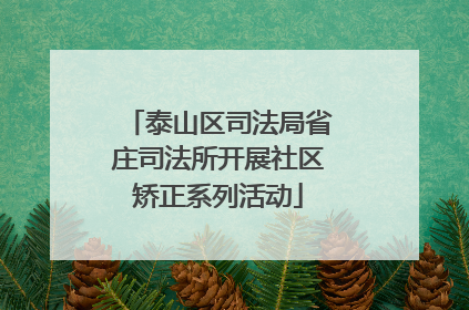 泰山区司法局省庄司法所开展社区矫正系列活动