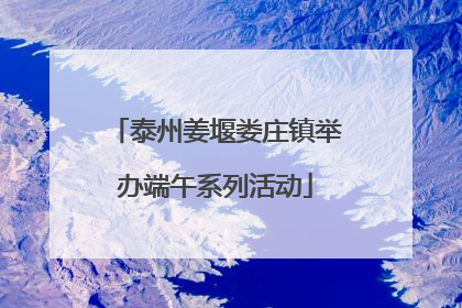泰州姜堰娄庄镇举办端午系列活动