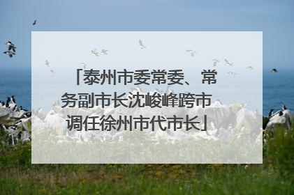 泰州市委常委、常务副市长沈峻峰跨市调任徐州市代市长