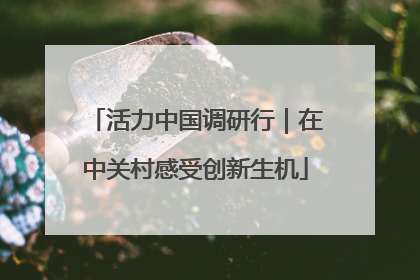 活力中国调研行｜在中关村感受创新生机