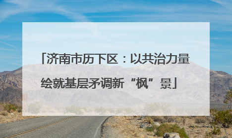济南市历下区：以共治力量绘就基层矛调新“枫”景