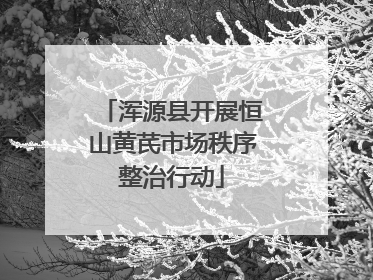 浑源县开展恒山黄芪市场秩序整治行动