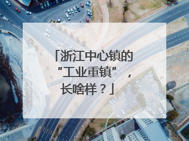 浙江中心镇的“工业重镇”，长啥样？