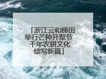 浙江云和梯田举行芒种开犁节 千年农耕文化续写新篇
