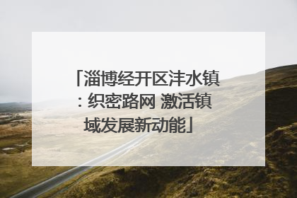 淄博经开区沣水镇：织密路网 激活镇域发展新动能