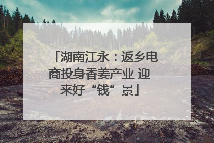 湖南江永：返乡电商投身香姜产业 迎来好“钱”景