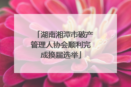 湖南湘潭市破产管理人协会顺利完成换届选举