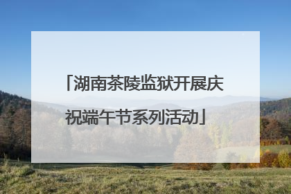 湖南茶陵监狱开展庆祝端午节系列活动