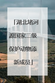 湖北堵河源国家二级保护动物添新成员