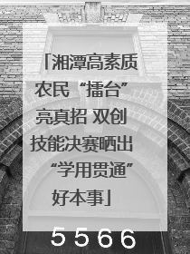 湘潭高素质农民“擂台”亮真招 双创技能决赛晒出“学用贯通”好本事