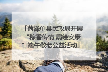 菏泽单县民政局开展“粽香传情 扇绘安康”端午敬老公益活动
