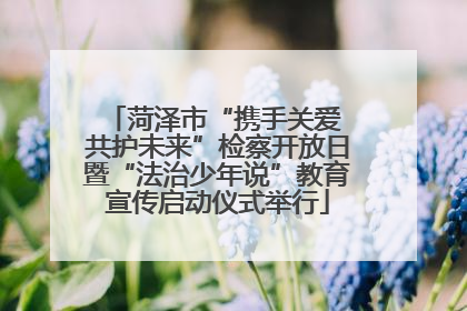 菏泽市“携手关爱 共护未来”检察开放日暨“法治少年说”教育宣传启动仪式举行