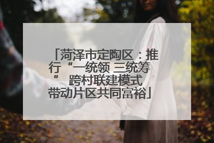 菏泽市定陶区：推行“一统领 三统筹” 跨村联建模式 带动片区共同富裕