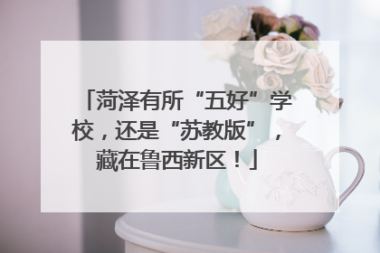 菏泽有所“五好”学校，还是“苏教版”，藏在鲁西新区！