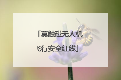 莫触碰无人机飞行安全红线