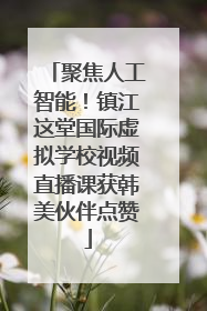 聚焦人工智能！镇江这堂国际虚拟学校视频直播课获韩美伙伴点赞