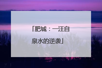 肥城：一汪自泉水的逆袭