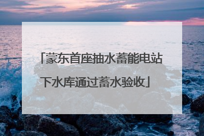 蒙东首座抽水蓄能电站下水库通过蓄水验收