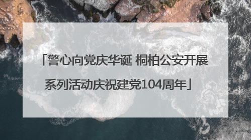 警心向党庆华诞 桐柏公安开展系列活动庆祝建党104周年