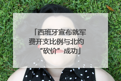 西班牙宣布就军费开支比例与北约“砍价”成功