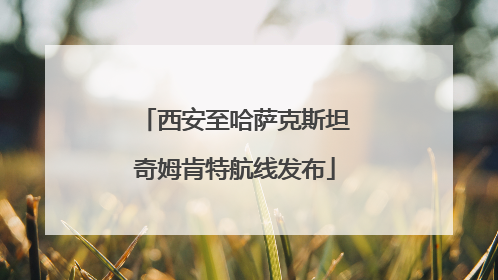 西安至哈萨克斯坦奇姆肯特航线发布