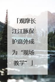 观摩长江江豚保护意外成为“现场教学”