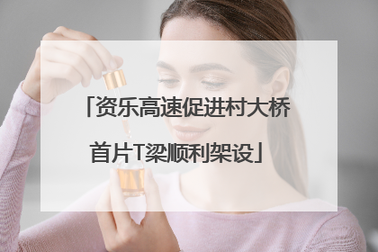 资乐高速促进村大桥首片T梁顺利架设
