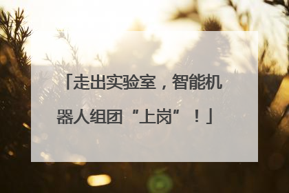 走出实验室，智能机器人组团“上岗”！