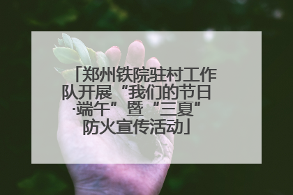 郑州铁院驻村工作队开展“我们的节日·端午”暨“三夏”防火宣传活动