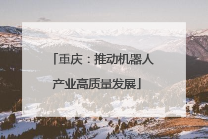 重庆：推动机器人产业高质量发展