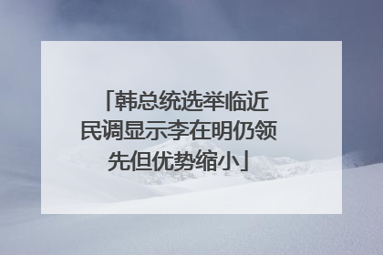 韩总统选举临近 民调显示李在明仍领先但优势缩小