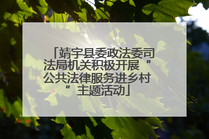 靖宇县委政法委司法局机关积极开展“公共法律服务进乡村”主题活动