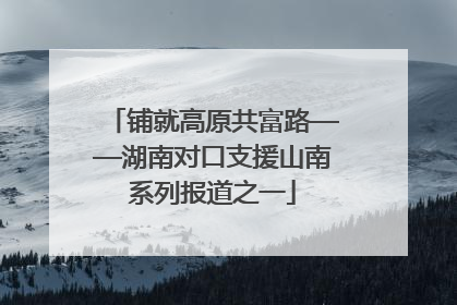 铺就高原共富路——湖南对口支援山南系列报道之一