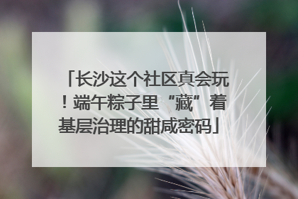 长沙这个社区真会玩！端午粽子里“藏”着基层治理的甜咸密码