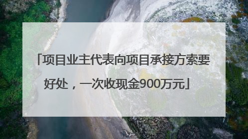 项目业主代表向项目承接方索要好处，一次收现金900万元
