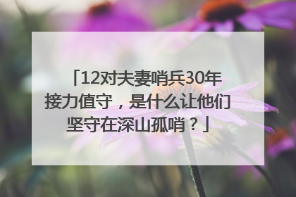 12对夫妻哨兵30年接力值守，是什么让他们坚守在深山孤哨？