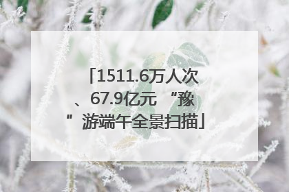 1511.6万人次、67.9亿元 “豫”游端午全景扫描