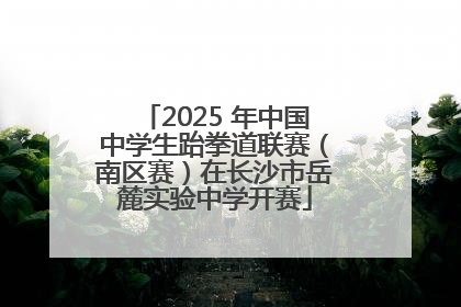 2025 年中国中学生跆拳道联赛（南区赛）在长沙市岳麓实验中学开赛