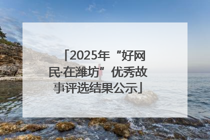2025年“好网民·在潍坊”优秀故事评选结果公示
