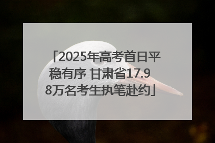 2025年高考首日平稳有序 甘肃省17.98万名考生执笔赴约