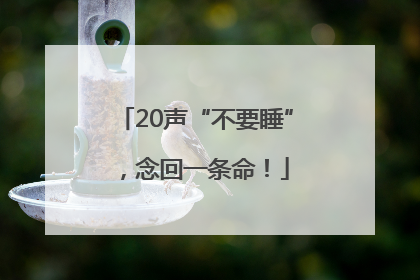 20声“不要睡”，念回一条命！