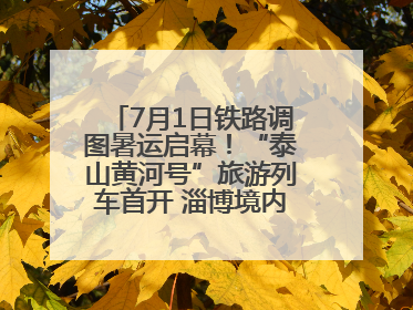 7月1日铁路调图暑运启幕！“泰山黄河号”旅游列车首开 淄博境内停三站