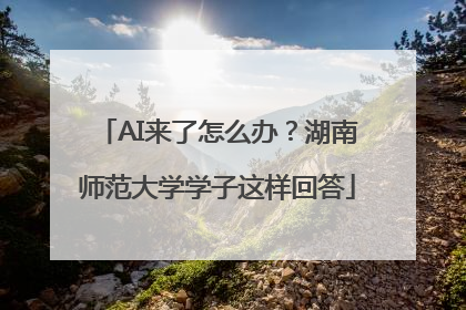 AI来了怎么办？湖南师范大学学子这样回答